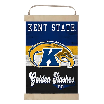 Kent State Golden Flashes Retro Logo Banner Sign