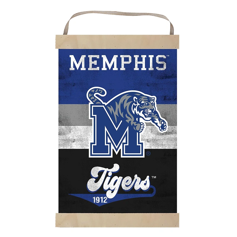 Memphis Tigers Retro Logo Banner Sign