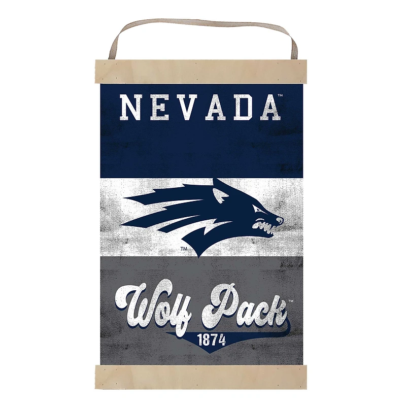 Nevada Wolf Pack Retro Logo Banner Sign