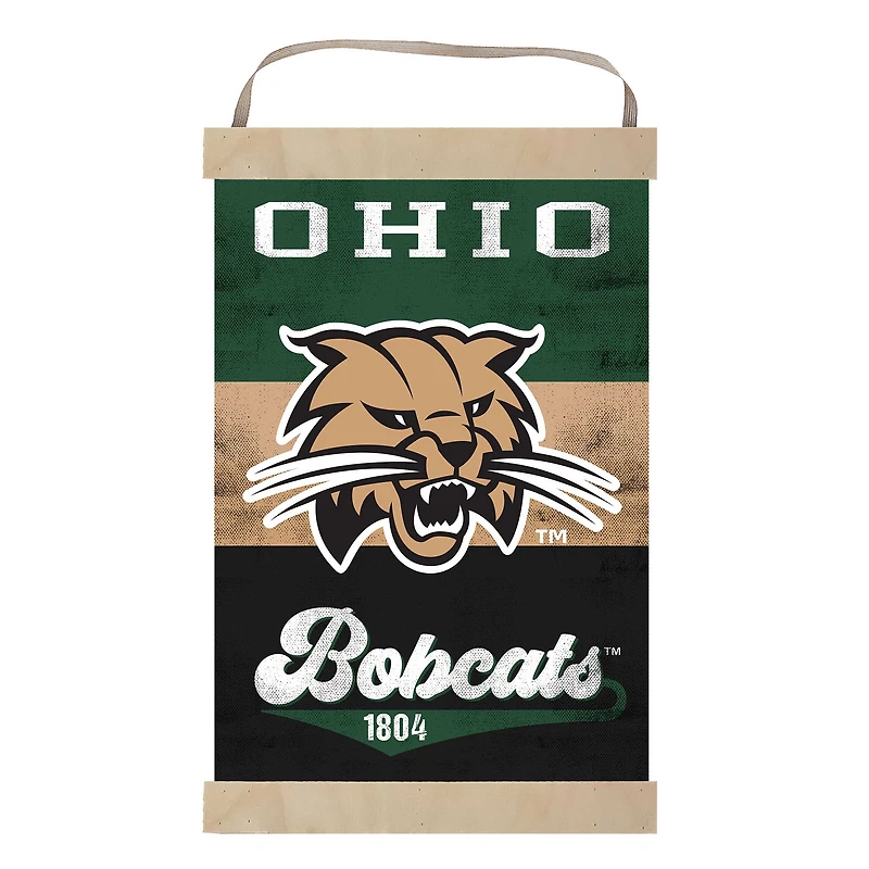 Ohio Bobcats Retro Logo Banner Sign