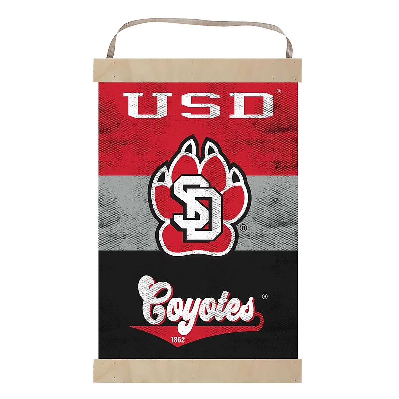 South Dakota Coyotes Retro Logo Banner Sign