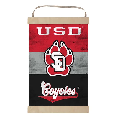 South Dakota Coyotes Retro Logo Banner Sign