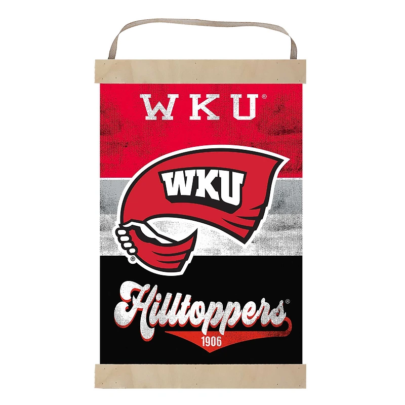 Western Kentucky Hilltoppers Retro Logo Banner Sign