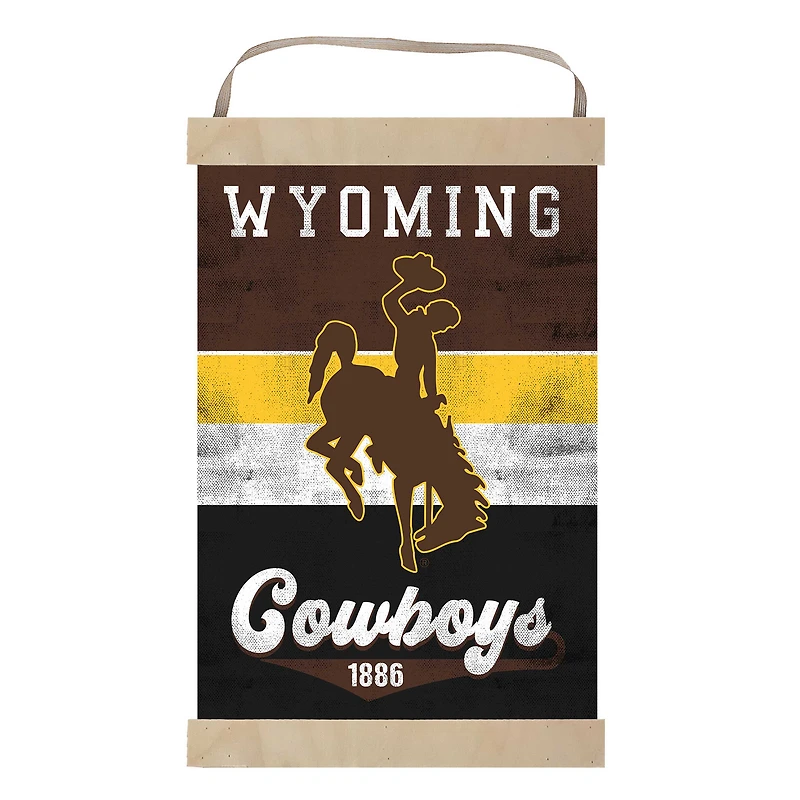 Wyoming Cowboys Retro Logo Banner Sign