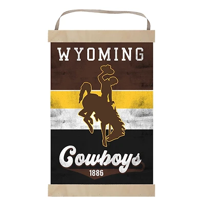 Wyoming Cowboys Retro Logo Banner Sign