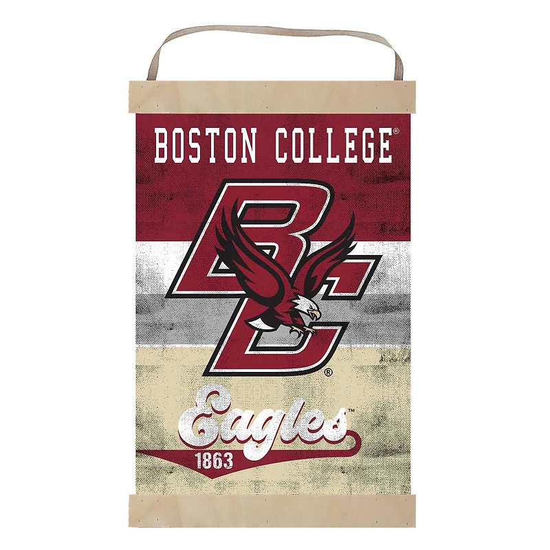 Boston College Eagles Retro Logo Banner Sign