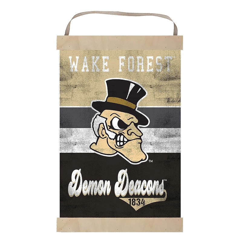 Wake Forest Demon Deacons Retro Logo Banner Sign