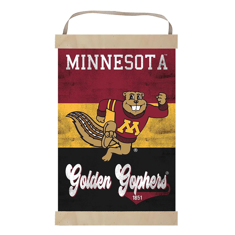 Minnesota Golden Gophers Retro Logo Banner Sign