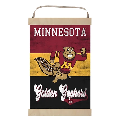 Minnesota Golden Gophers Retro Logo Banner Sign