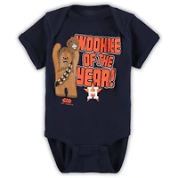 Newborn & Infant Navy Houston Astros Star Wars Wookie of the Year Bodysuit