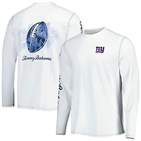 Men's Tommy Bahama White New York Giants Laces Out Billboard Long Sleeve T-Shirt