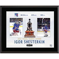 Igor Shesterkin New York Rangers 10.5'' x 13'' 2022 Vezina Trophy Winner Sublimated Plaque
