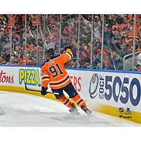 Evander Kane Edmonton Oilers Unsigned Celebrates a Goal Photograph