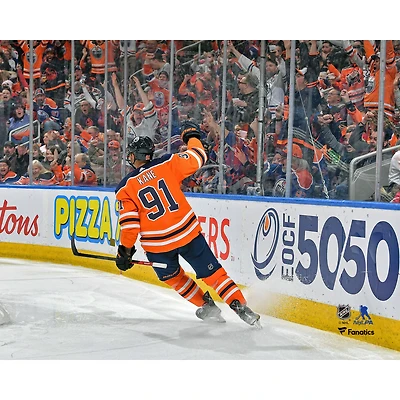 Evander Kane Edmonton Oilers Unsigned Celebrates a Goal Photograph