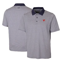 Men's Cutter & Buck Navy Fanatics Corporate Forge Tonal Stripe Stretch Polo