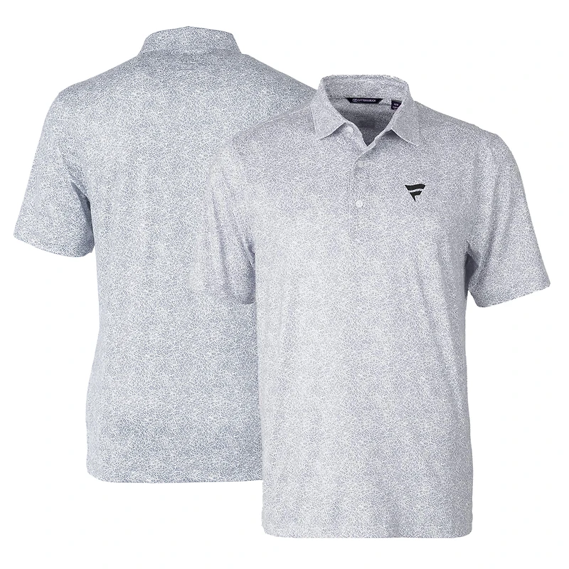 Men's Cutter & Buck Gray Fanatics Corporate Pike Constellation DryTec Stretch Polo