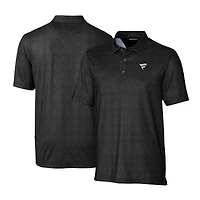 Men's Cutter & Buck Black Fanatics Corporate Pike Micro Floral Stretch Polo