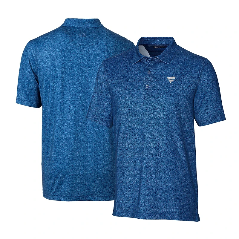 Men's Cutter & Buck Blue Fanatics Corporate Pike Micro Floral Stretch Polo