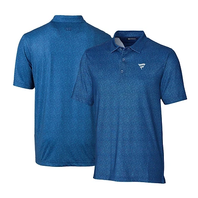 Men's Cutter & Buck Blue Fanatics Corporate Pike Micro Floral Stretch Polo