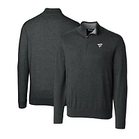 Men's Cutter & Buck Heather Charcoal Fanatics Corporate Lakemont Quarter-Zip Pullover Sweater