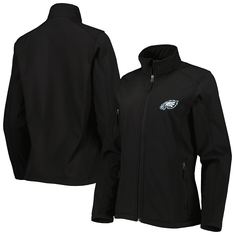 Women's Dunbrooke Black Philadelphia Eagles Sonoma Softshell Full-Zip Jacket