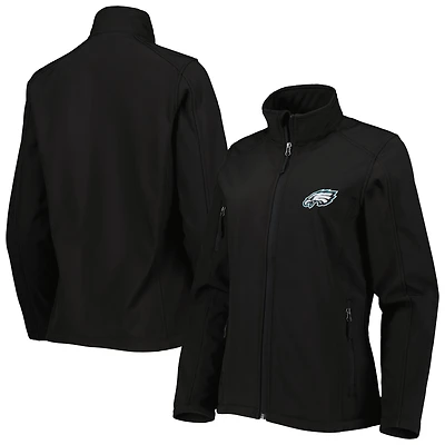 Women's Dunbrooke Black Philadelphia Eagles Sonoma Softshell Full-Zip Jacket