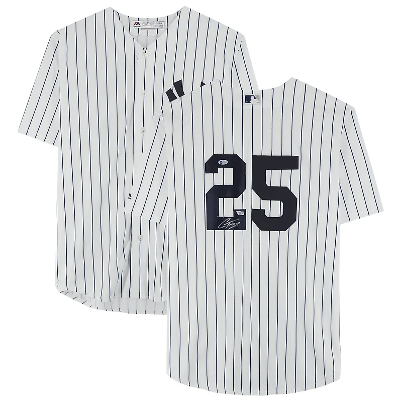 Gleyber Torres White New York Yankees Autographed Majestic Replica Jersey