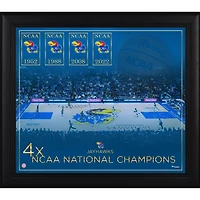 Kansas Jayhawks Framed 15" x 17" Basketball Team Championship Count Collage
