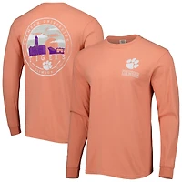 Men's Orange Clemson Tigers Circle Campus Scene Long Sleeve T-Shirt