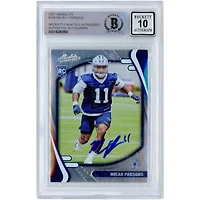 Micah Parsons Dallas Cowboys Autographed 2021 Panini Absolute #158 Beckett Fanatics Witnessed Authenticated 10 Rookie Card