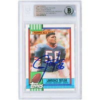 Lawrence Taylor New York Giants Autographed 1990 Topps #52 Beckett Fanatics Witnessed Authenticated Card