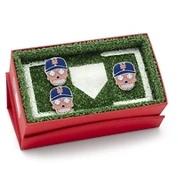 New York Mets Sugar Skull Cufflinks & Lapel Pin Gift Set