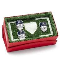 New York Yankees Sugar Skull Cufflinks & Lapel Pin Gift Set