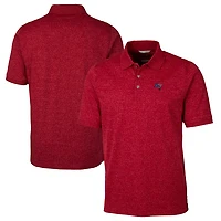 Men's Cutter & Buck Heathered Red Tampa Bay Buccaneers Americana Advantage Space Dye Tri-Blend Polo