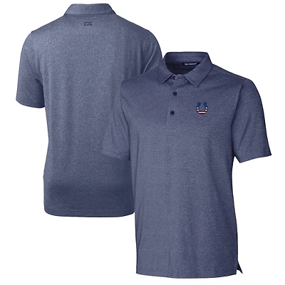 Men's Cutter & Buck Heathered Navy Indianapolis Colts Forge Stretch Polo