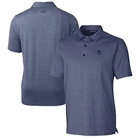 Men's Cutter & Buck Heathered Navy Miami Dolphins Forge Stretch Polo