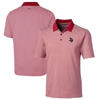 Men's Cutter & Buck Cardinal Minnesota Vikings Team Forge Tonal Stripe Stretch Polo