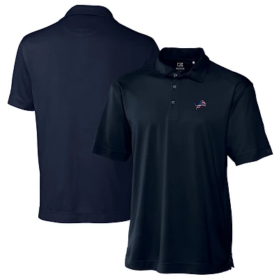 Men's Cutter & Buck Navy Detroit Lions Big & Tall DryTec Genre Textured Solid Polo