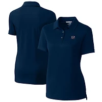 Women's Cutter & Buck Navy Cincinnati Bengals Advantage DryTec Tri-Blend Pique Polo