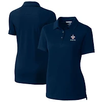 Women's Cutter & Buck Navy New Orleans Saints Advantage DryTec Tri-Blend Pique Polo