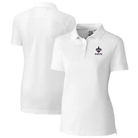 Women's Cutter & Buck White New Orleans Saints Advantage DryTec Tri-Blend Pique Polo