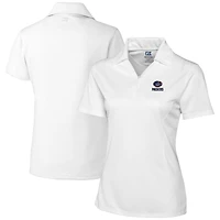Women's Cutter & Buck White Green Bay Packers Genre DryTec Textured Polo