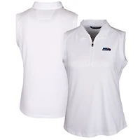 Women's Cutter & Buck White Seattle Seahawks Forge DryTec Stretch Sleeveless Polo