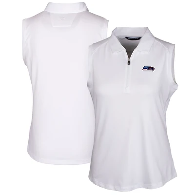 Women's Cutter & Buck White Seattle Seahawks Forge DryTec Stretch Sleeveless Polo