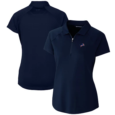 Women's Cutter & Buck Navy Detroit Lions Forge Stretch Polo