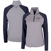 Women's Cutter & Buck Navy San Francisco 49ers Forge Tonal Half-Zip Top