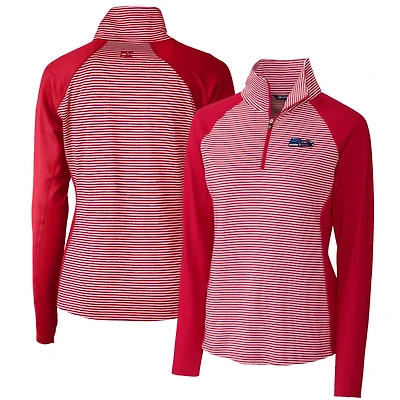 Women's Cutter & Buck Cardinal Seattle Seahawks Forge Tonal Half-Zip Top
