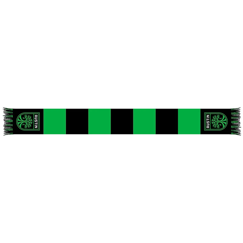 Black/Green Austin FC Team Bar Knit Scarf