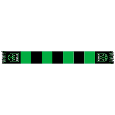 Black/Green Austin FC Team Bar Knit Scarf