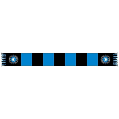 Black/Blue Charlotte FC Team Bar Knit Scarf